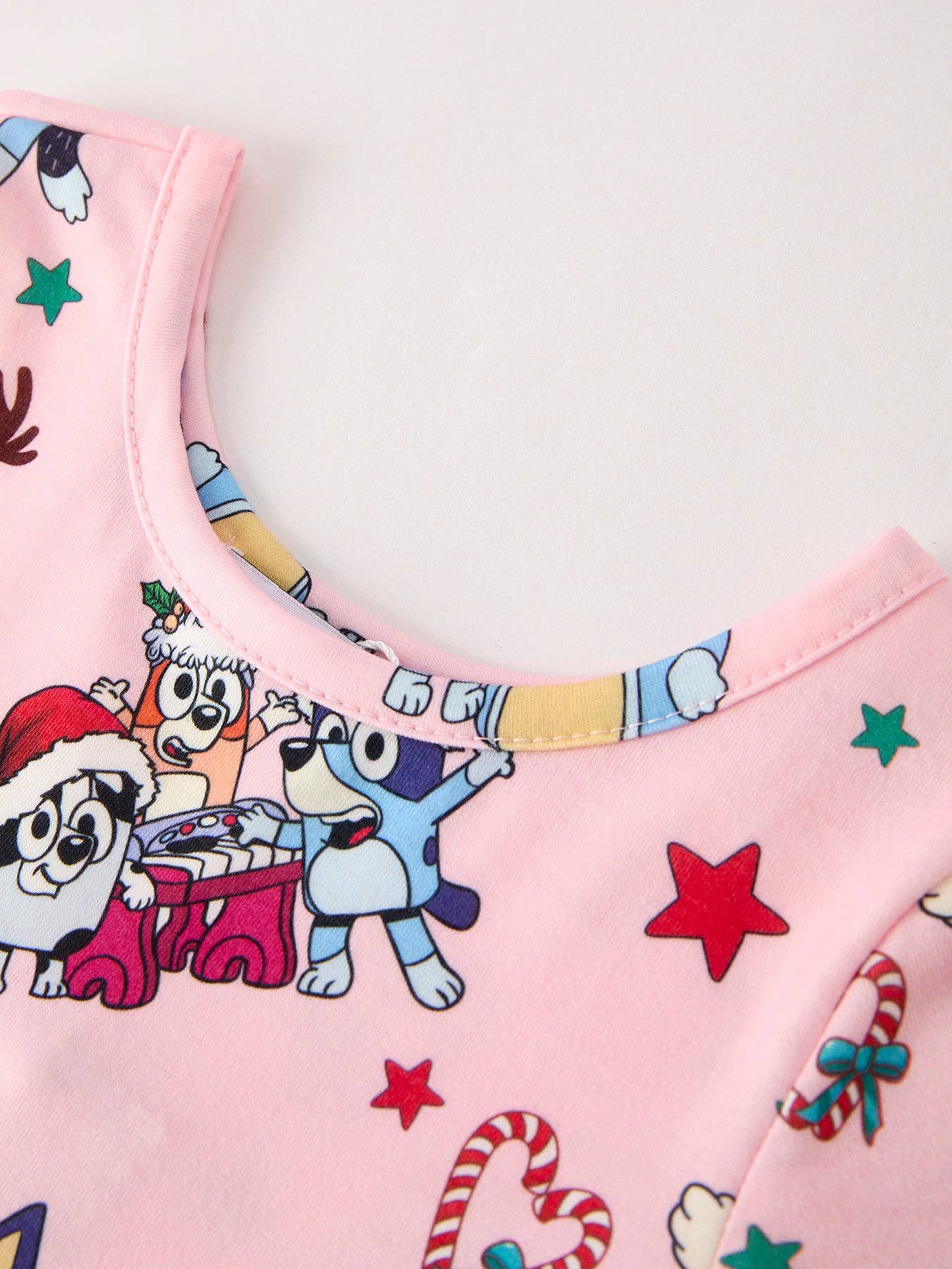 Winter Christmas Print Pink Girls Dress - Adalynn Leanne